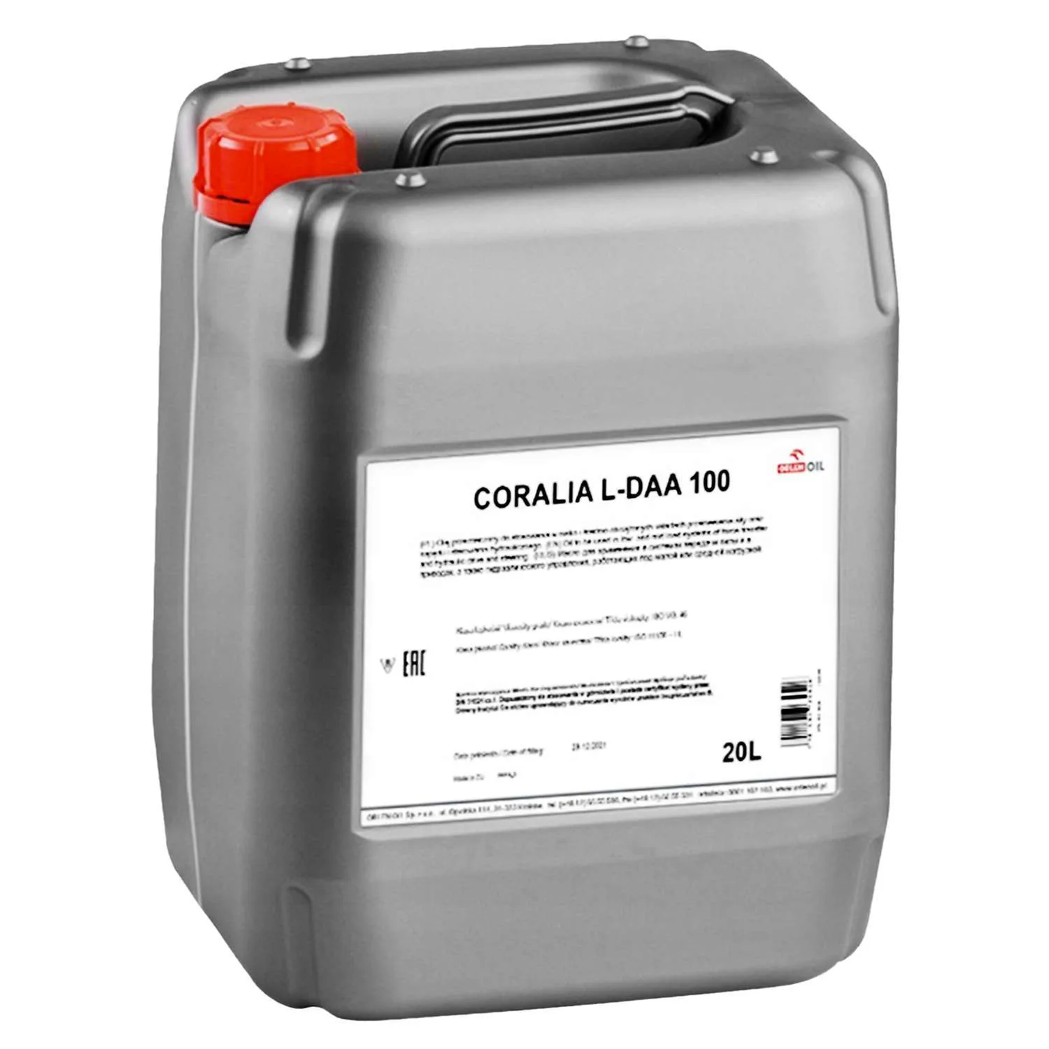 Olej do Sprężarek Powietrza CORALIA L-DAA 100 |20L