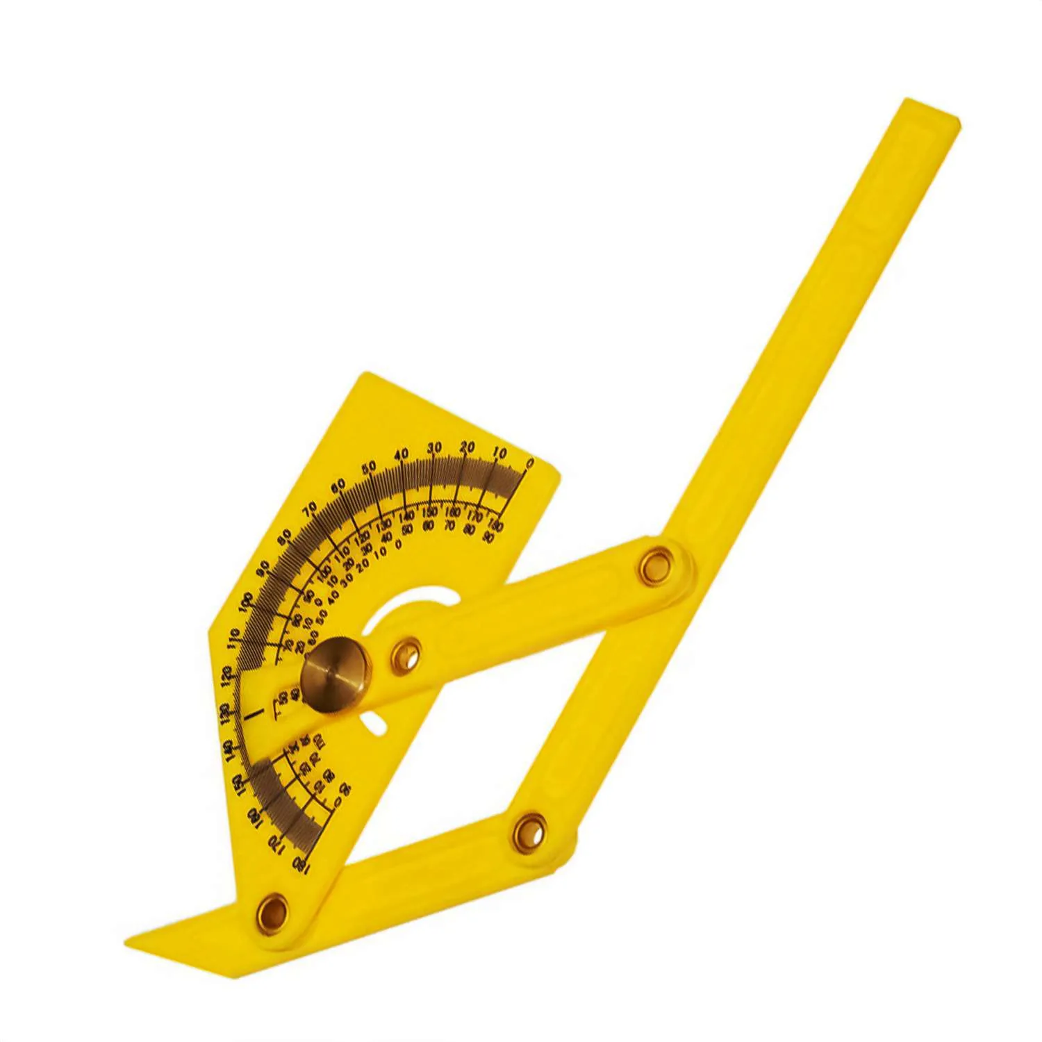 Kątownik z kątomierzem 0°-180° 90x150mm czarny
