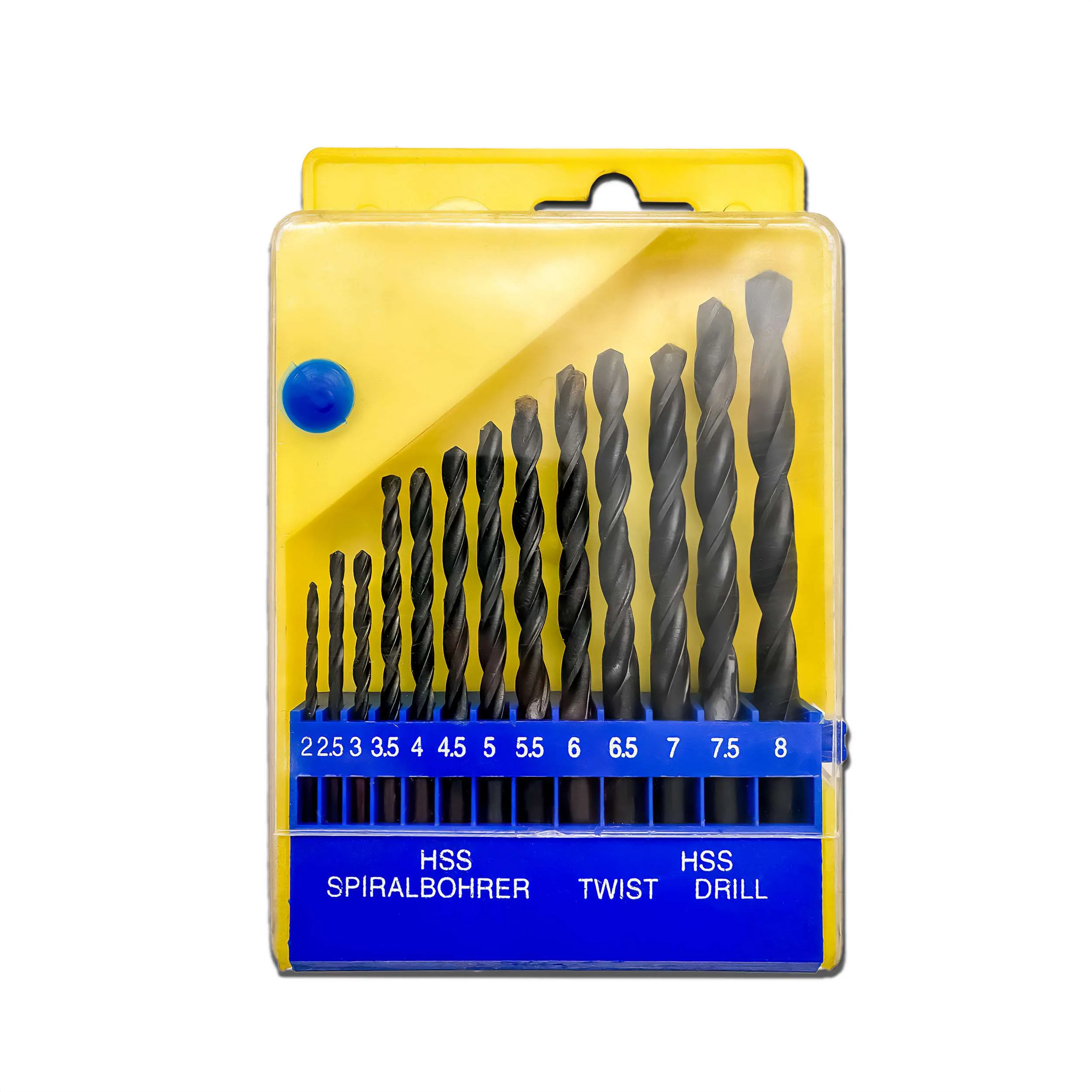 Zestaw wiertła HSS o średnicach od 2.0 mm do 8.0 mm 13szt